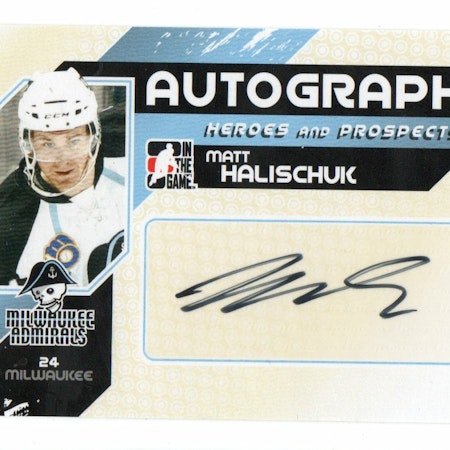 2010-11 ITG Heroes and Prospects Autographs #AMH Matt Halischuk (30-192x5-OTHERS)