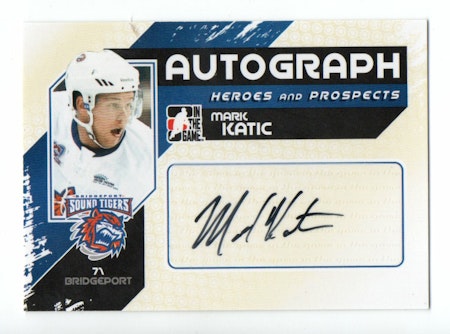 2010-11 ITG Heroes and Prospects Autographs #AMK Mark Katic (30-191x6-OTHERS)