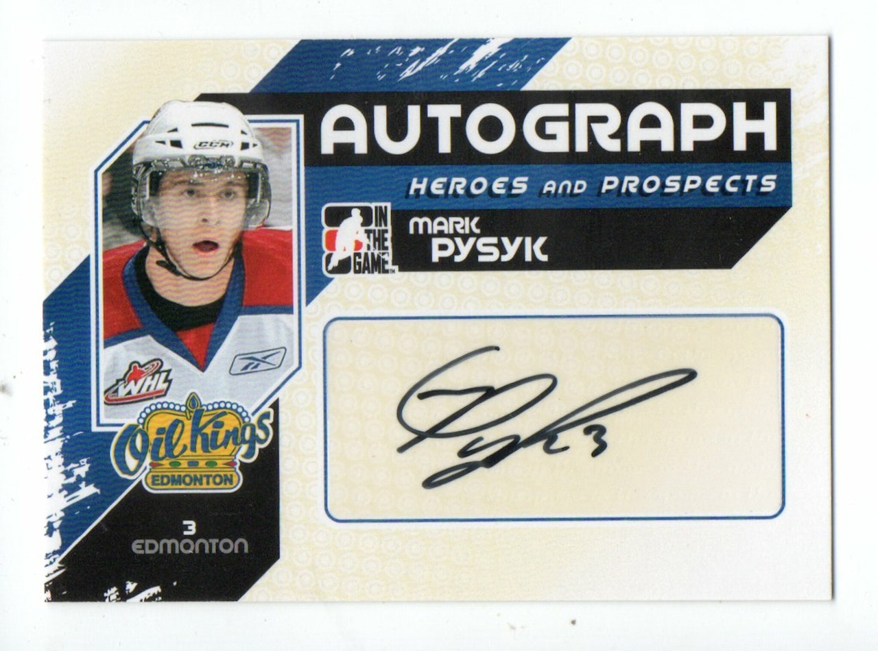 2010-11 ITG Heroes and Prospects Autographs #AMP Mark Pysyk (30-190x6-OTHERS)