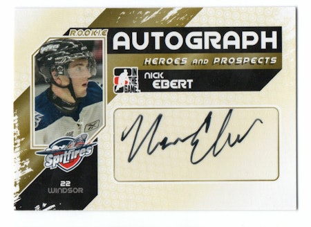 2010-11 ITG Heroes and Prospects Autographs #ANE Nick Ebert (30-192x4-OTHERS)