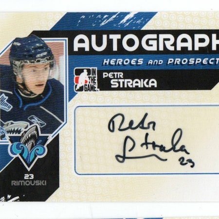 2010-11 ITG Heroes and Prospects Autographs #APS Petr Straka (30-190x1-OTHERS)