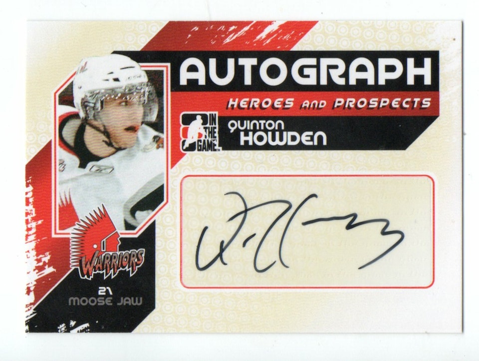 2010-11 ITG Heroes and Prospects Autographs #AQH Quinton Howden (30-189x9-OTHERS)