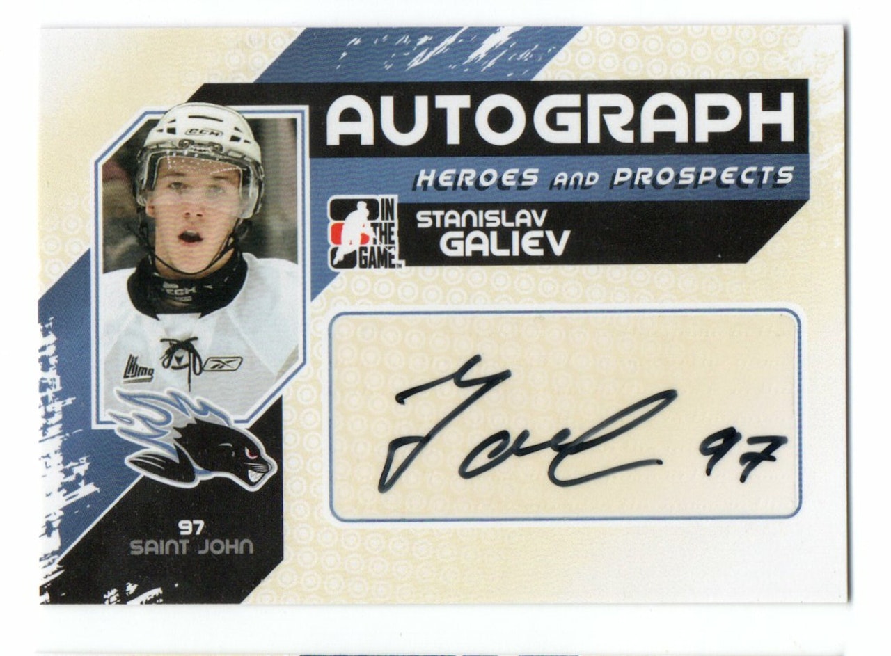 2010-11 ITG Heroes and Prospects Autographs #ASG Stanislav Galiev (50-190x8-CAPITALS)