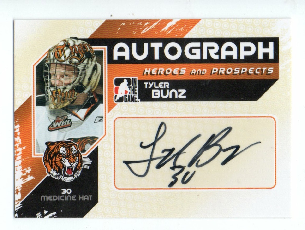 2010-11 ITG Heroes and Prospects Autographs #ATB Tyler Bunz (30-194x9-OTHERS)