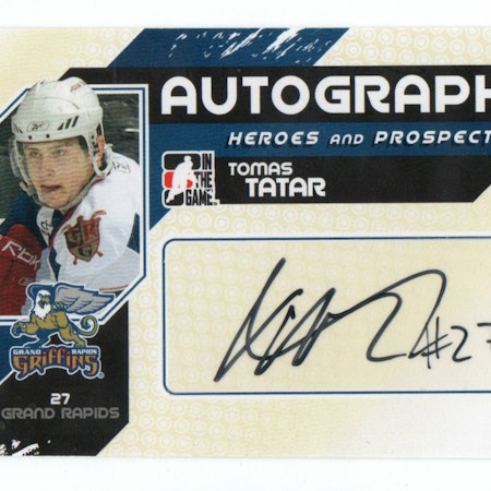 2010-11 ITG Heroes and Prospects Autographs #ATTA Tomas Tatar (60-190x5-CANADIENS)