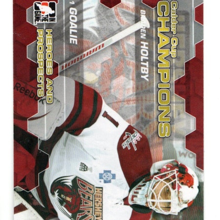 2010-11 ITG Heroes and Prospects Calder Cup Champions #CC14 Braden Holtby (40-186x1-CAPITALS)