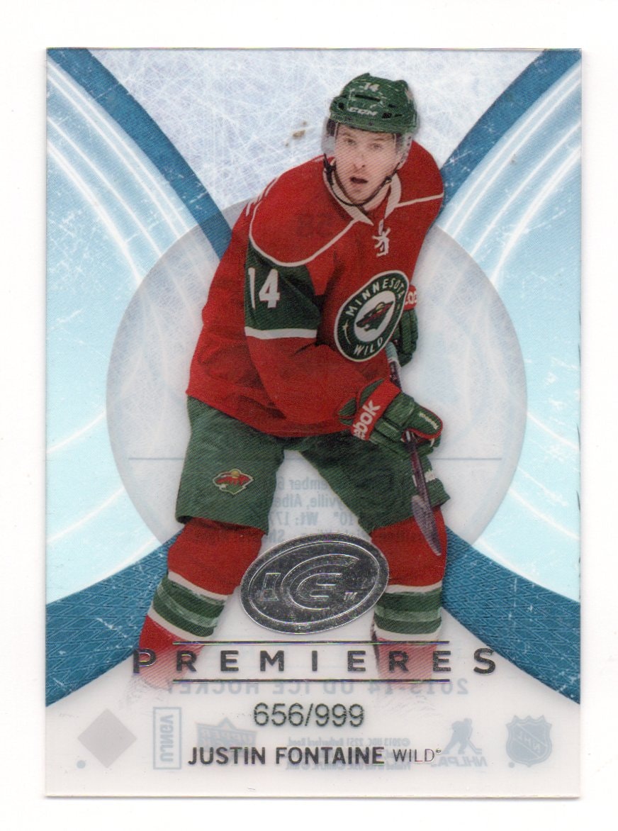 2013-14 Upper Deck Ice #58 Justin Fontaine RC (30-209x2-NHLWILD)