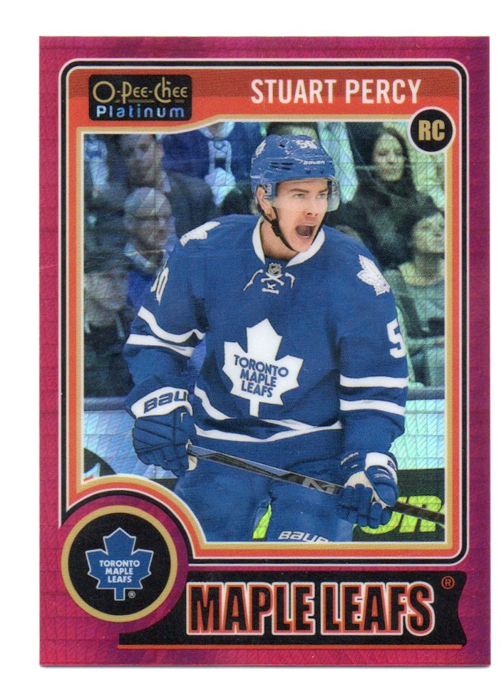 2014-15 O-Pee-Chee Platinum Red Prism #156 Stuart Percy (25-212x1-MAPLE LEAFS)