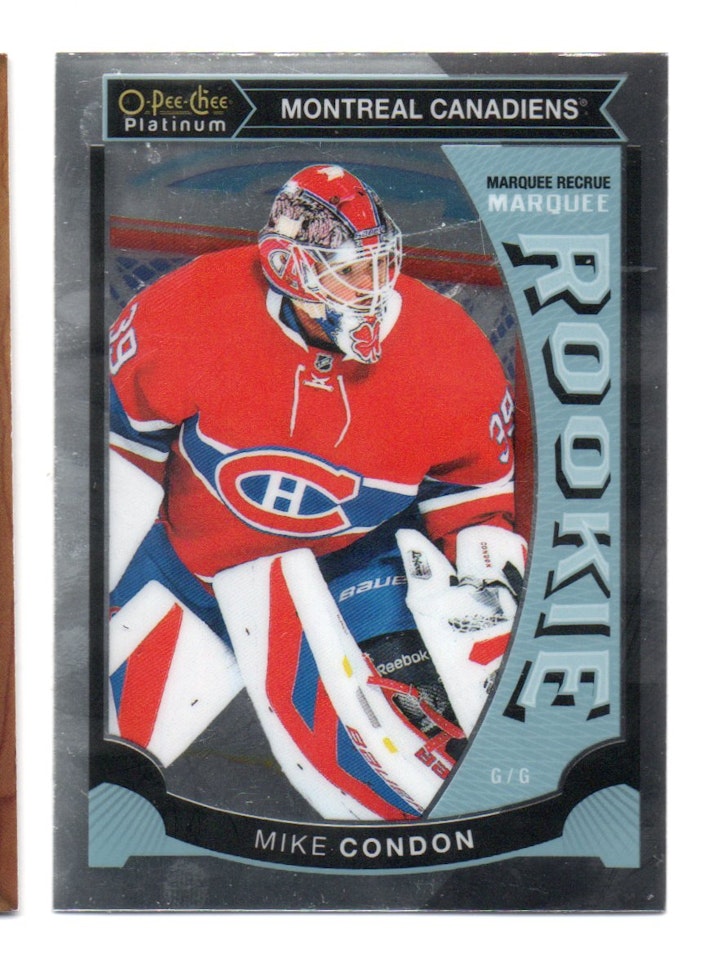 2015-16 O-Pee-Chee Platinum Marquee Rookies #M32 Mike Condon (12-300x7-CANADIENS)