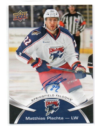2015-16 Upper Deck AHL Autographs #44 Mattias Plachta (25-223x4-OTHERS)