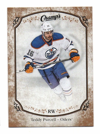 2015-16 Upper Deck Champ's Gold Variant Back #49 Teddy Purcell (15-222x1-OILERS)