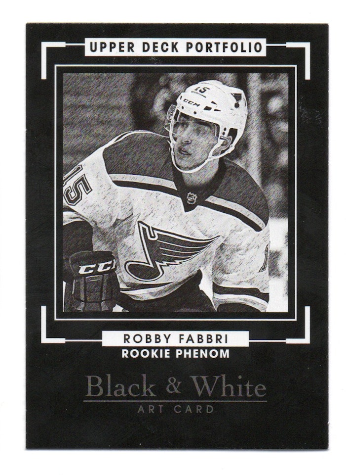 2015-16 Upper Deck Portfolio #334 Robby Fabbri (40-220x7-BLUES)