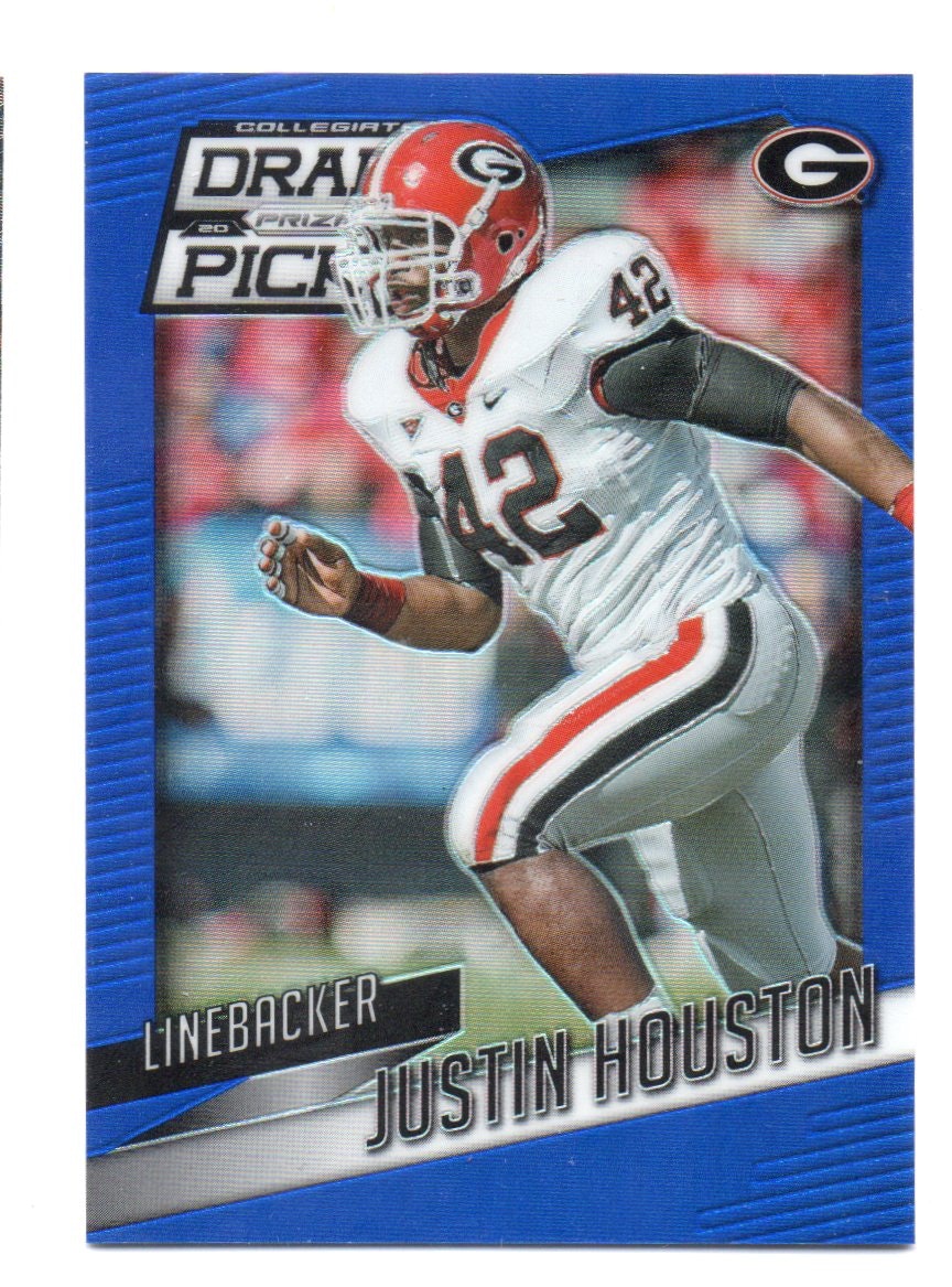 2015 Panini Prizm Draft Picks Prizms Blue #59 Justin Houston (25-219x4-NFLPANTHERS)