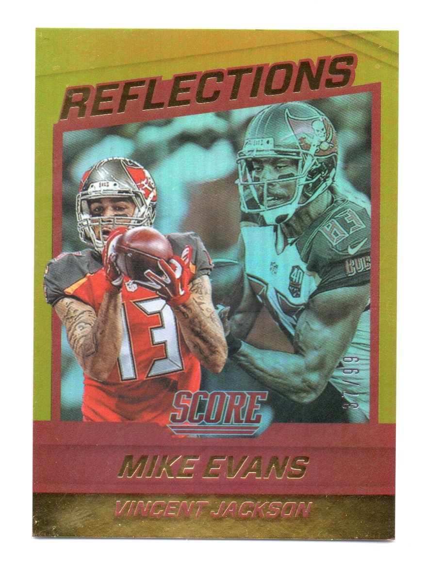 2016 Score Reflections Jumbo Gold #20 Mike Evans Vincent Jackson (25-216x5-NFLBUCCANEERS)