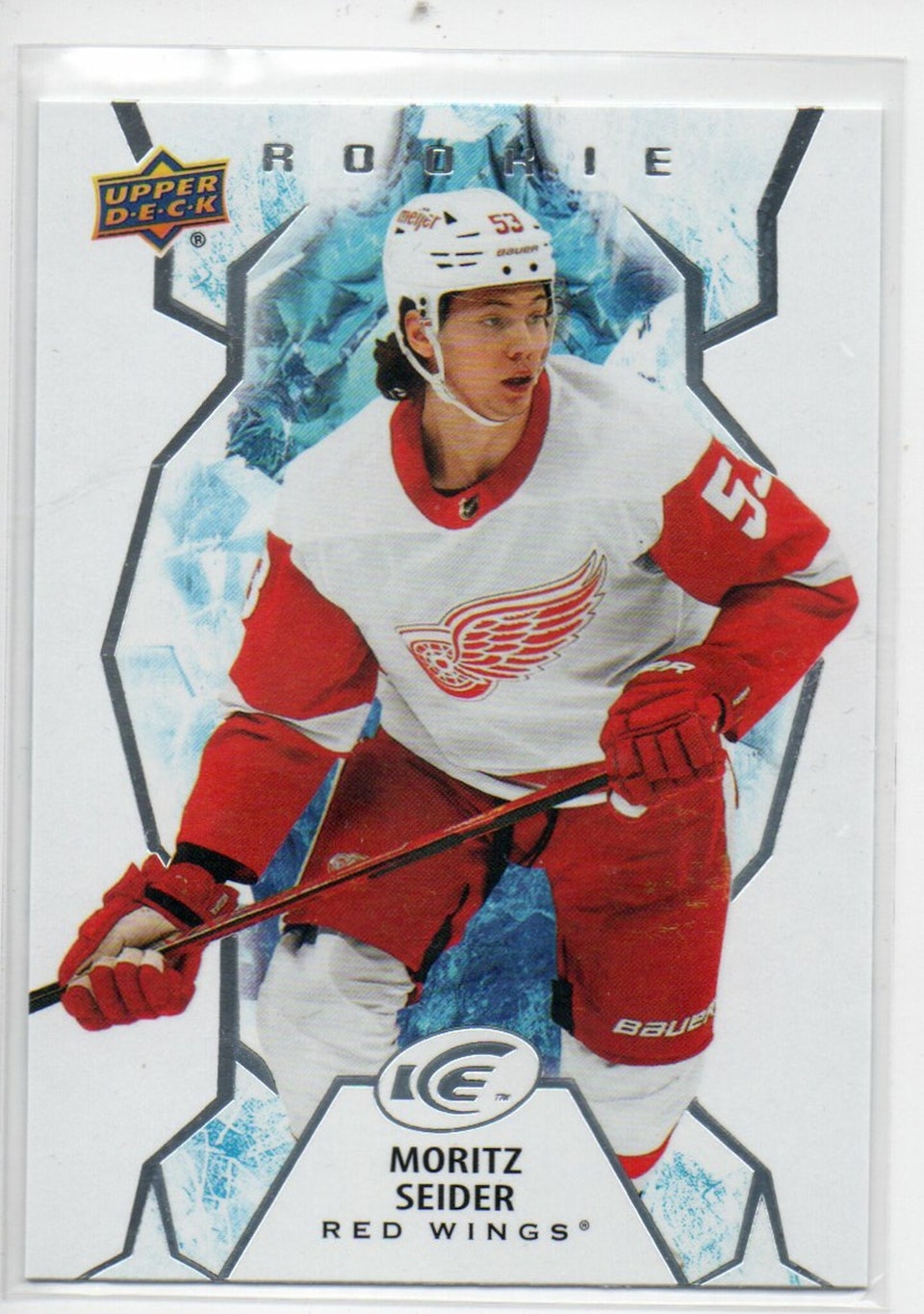 2021-22 Upper Deck Ice #148 Moritz Seider RC (50-205x4-RED WINGS)