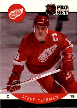 1990-91 Pro Set #79 Steve Yzerman (5-308x2-REDWINGS)