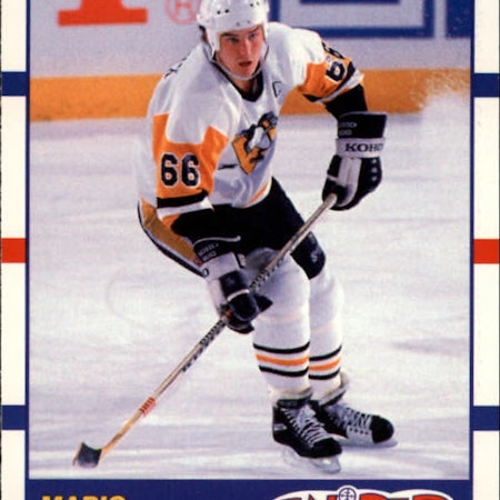 1990-91 Score Canadian #337 Mario Lemieux Sniper (10-304x4-PENGUINS)