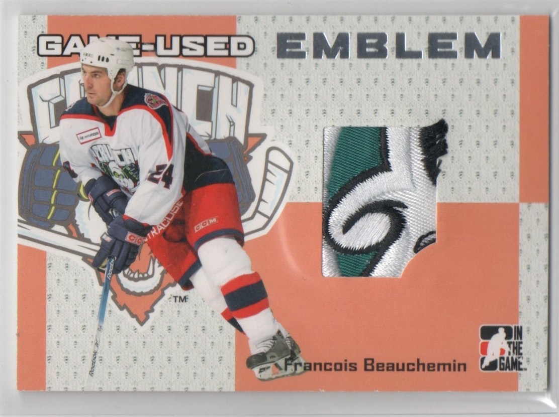 2006-07 ITG Heroes and Prospects Emblems #GUE58 Francois Beauchemin (200-315x9-DUCKS)