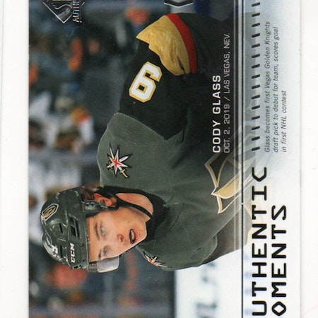2019-20 SP Authentic #113 Cody Glass AM (10-313x9-GOLDENKNIGHTS)
