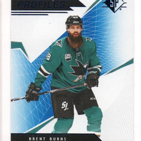 2018-19 SP Authentic Profiles Blue #APBB Brent Burns (20-313x1-SHARKS)