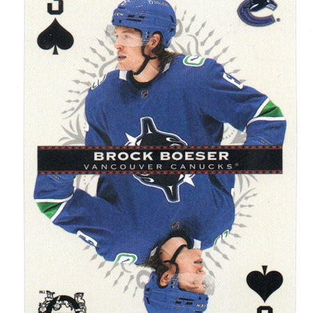 2021-22 O-Pee-Chee Playing Cards #3SPADES Brock Boeser (15-319x5-CANUCKS) (2)