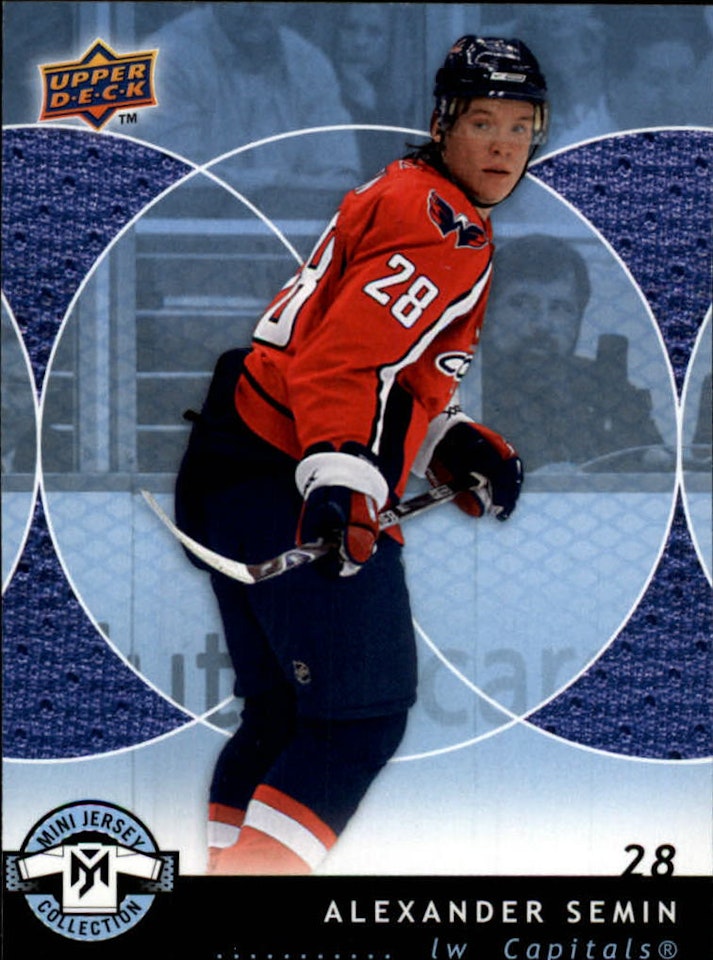 2007-08 UD Mini Jersey Collection #100 Alexander Semin (5-324x9-CAPITALS)