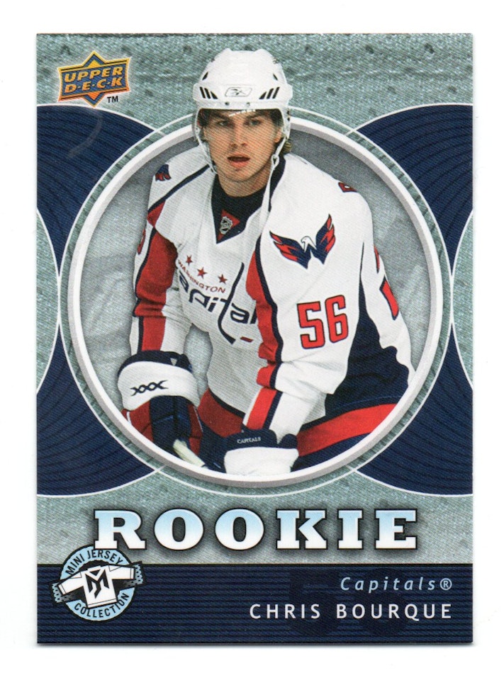 2007-08 UD Mini Jersey Collection #149 Chris Bourque RC (12-326x1-CAPITALS)