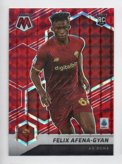 2021-22 Panini Mosaic Serie A Mosaic Red #14 Felix Afena-Gyan (30-316x6-ASROMA)