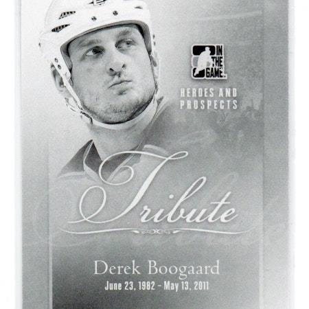 2011-12 ITG Heroes and Prospects #199 Derek Boogaard TRIB (10-351x8-NHLWILD)