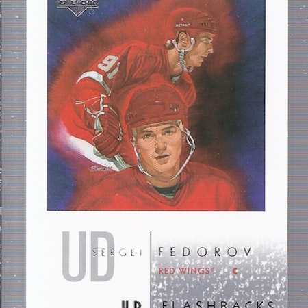 2002-03 UD Artistic Impressions Flashbacks #UD8 Sergei Fedorov (15-374x2-RED WINGS)