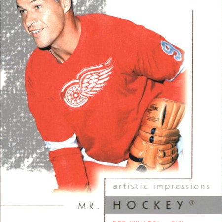 2002-03 UD Artistic Impressions Great Depictions #GD9 Gordie Howe (20-374x3-RED WINGS)