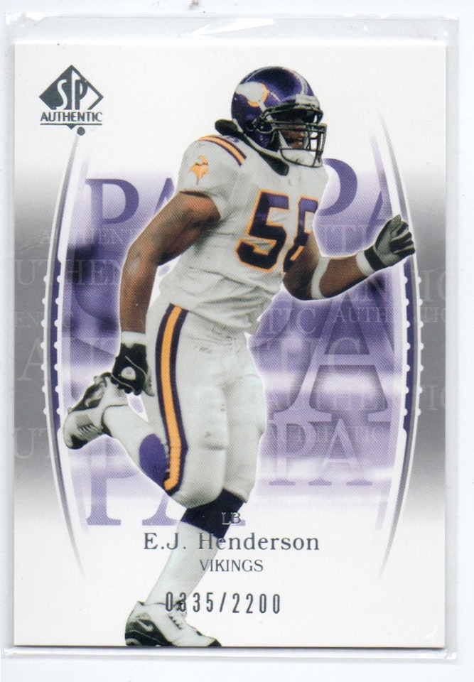 2003 SP Authentic #111 E.J. Henderson RC (20-387x9-NFLVIKINGS)