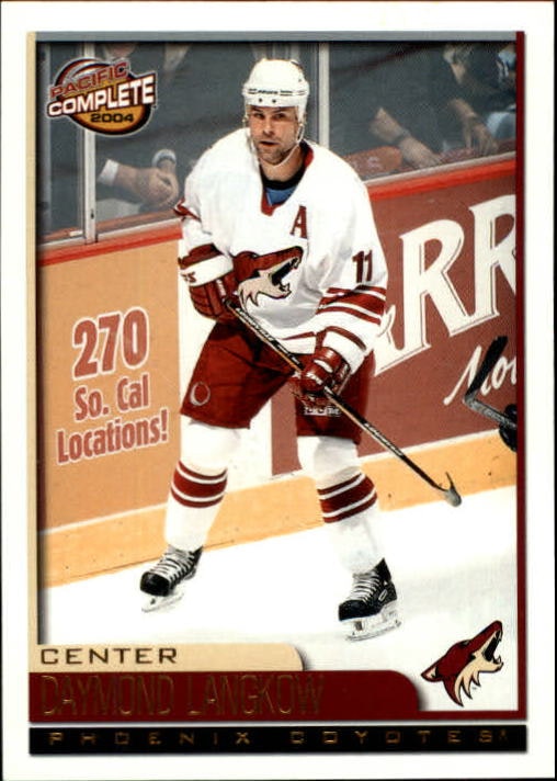 2003-04 Pacific Complete #218 Daymond Langkow (5-413x6-COYOTES)