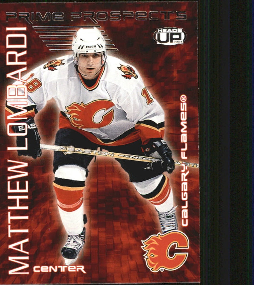 2003-04 Pacific Heads Up Prime Prospects #4 Matthew Lombardi (10-375x3-FLAMES)