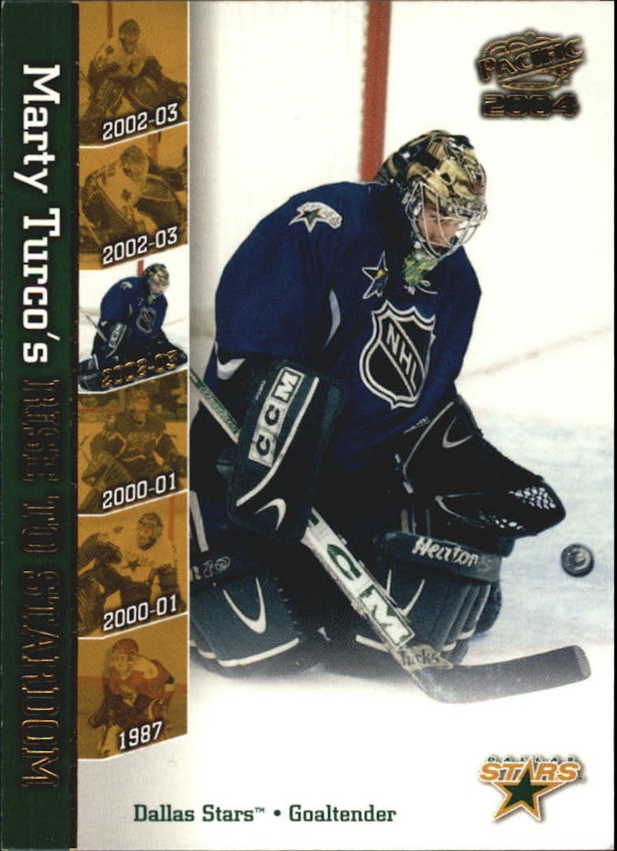2003-04 Pacific Marty Turco #4 Marty Turco 2002-03 All-Star (10-376x2-NHLSTARS)