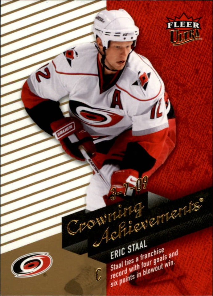2009-10 Ultra Crowning Achievements #CA7 Eric Staal (10-367x2-HURRICANES)