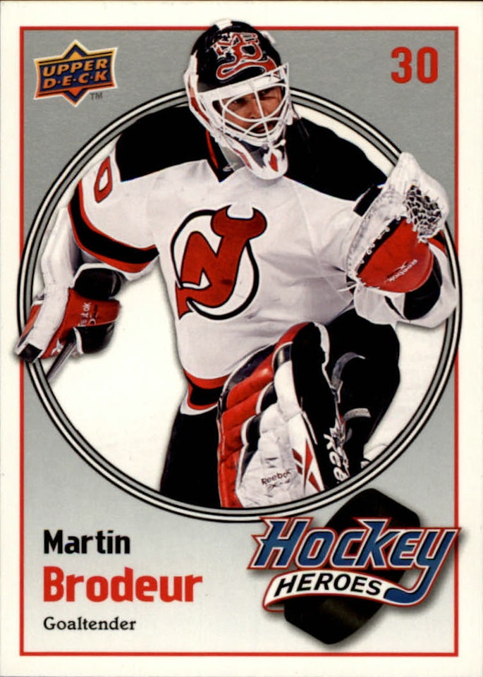 2009-10 Upper Deck Hockey Heroes Martin Brodeur #HH13 Martin Brodeur (25-370x4-DEVILS) (2)