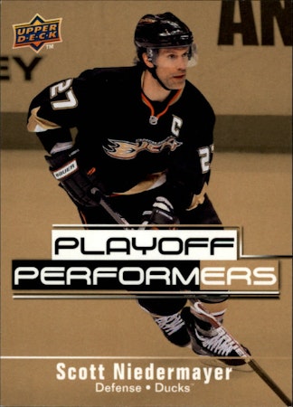 2009-10 Upper Deck Playoff Performers #PP12 Scott Niedermayer (10-368x7-DUCKS)