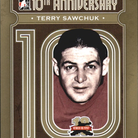 2011-12 Between The Pipes 10th Anniversary #BTPA43 Terry Sawchuk (20-377x8-RED WINGS)