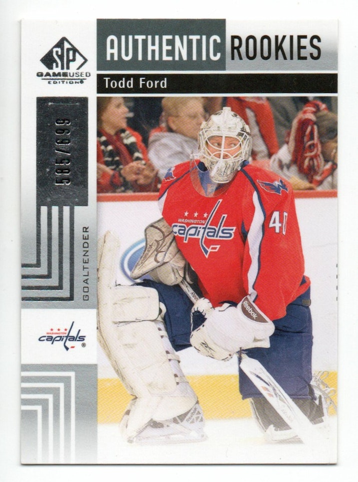 2011-12 SP Game Used #155 Todd Ford RC (30-404x4-CAPITALS)