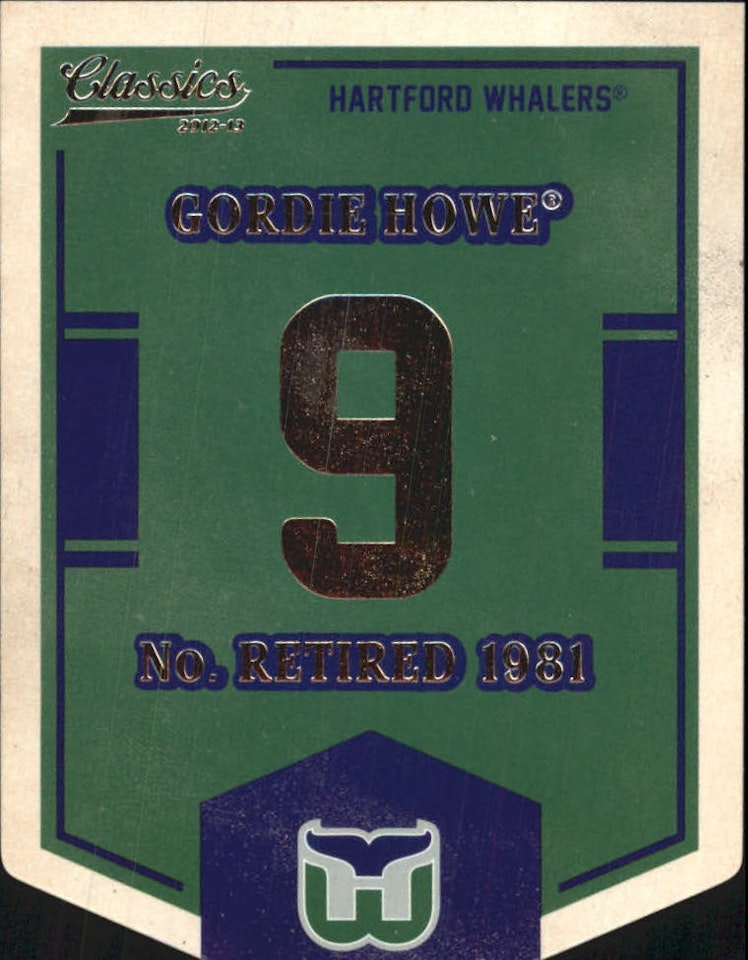 2012-13 Classics Signatures Banner Numbers #4 Gordie Howe SP (60-380x4-WHALERS)