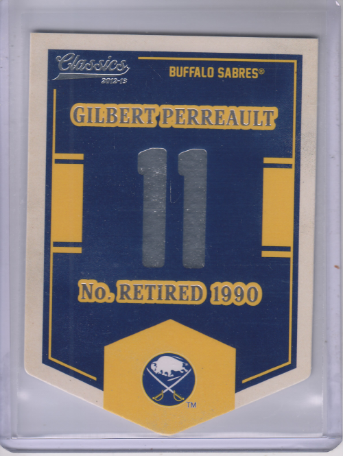 2012-13 Classics Signatures Banner Numbers #19 Gilbert Perreault (20-380x1-SABRES)