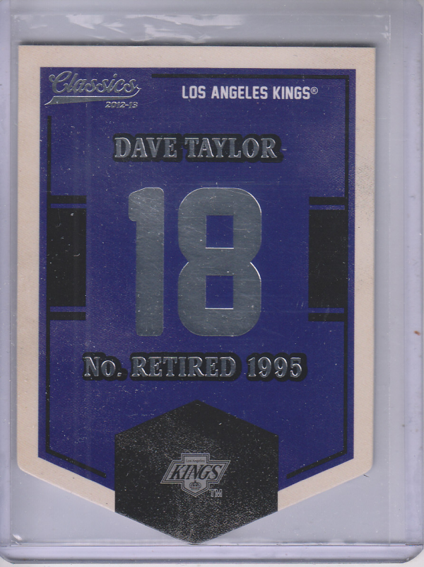 2012-13 Classics Signatures Banner Numbers #38 Dave Taylor (15-379x6-NHLKINGS) (2)