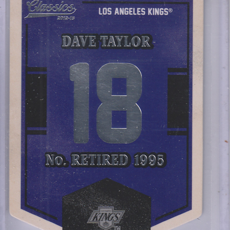 2012-13 Classics Signatures Banner Numbers #38 Dave Taylor (15-379x6-NHLKINGS) (2)