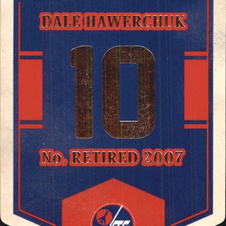 2012-13 Classics Signatures Banner Numbers #70 Dale Hawerchuk (25-380x9-NHLJETS)
