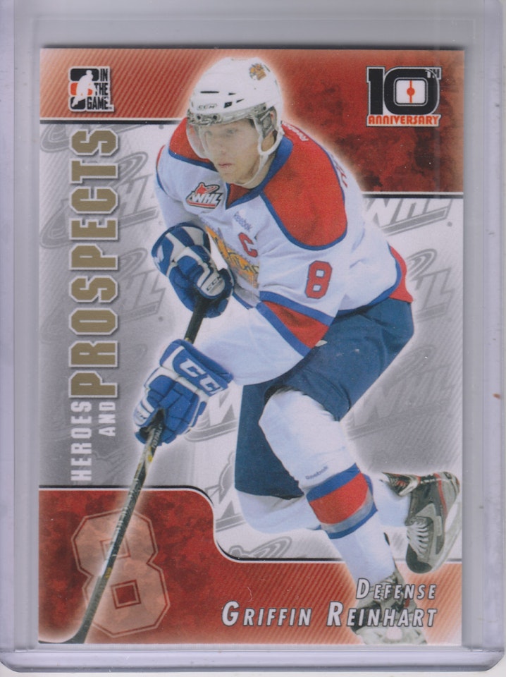 2013-14 ITG Heroes and Prospects Tenth Anniversary Tribute #T10 Griffin Reinhart (15-383x4-ISLANDERS)