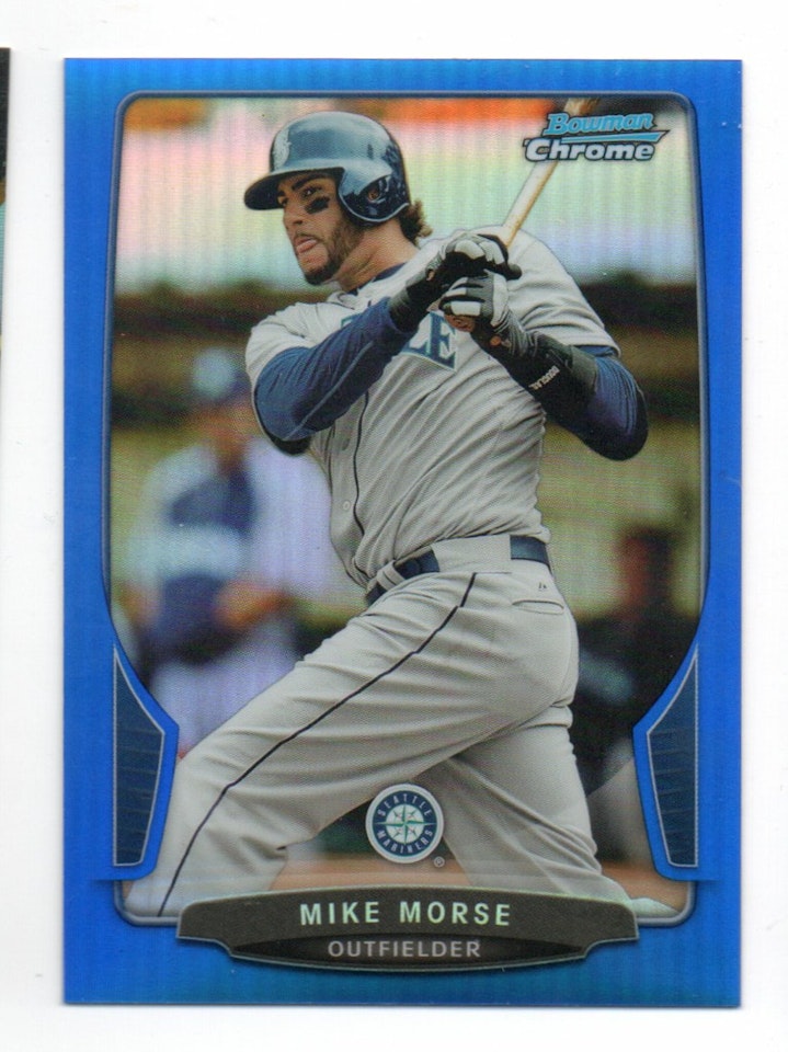 2013 Bowman Chrome Blue Refractors #43 Mike Morse (25-406x9-MLBMARINERS)
