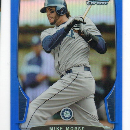 2013 Bowman Chrome Blue Refractors #43 Mike Morse (25-406x9-MLBMARINERS)