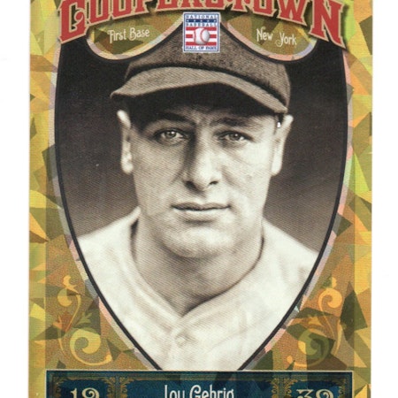 2013 Panini Cooperstown Gold Crystal #1 Lou Gehrig (40-423x1-MLBYANKEES)