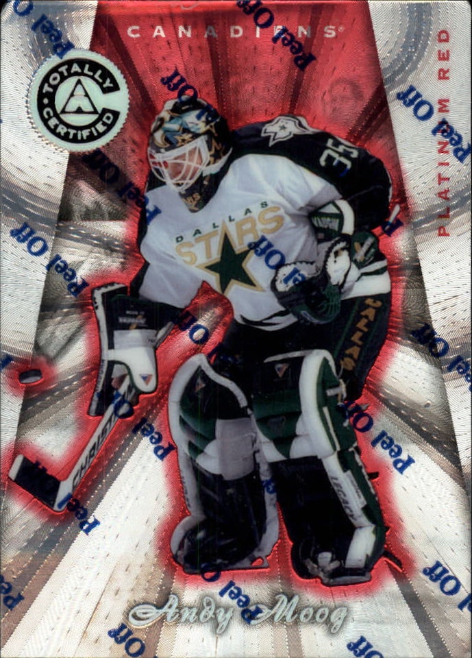1997-98 Pinnacle Totally Certified Platinum Red #5 Andy Moog (20-435x7-NHLSTARS)